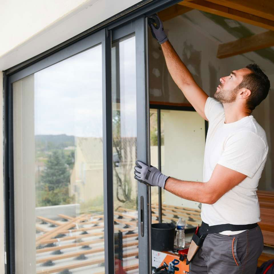 Installation de fenêtres professionnelle.