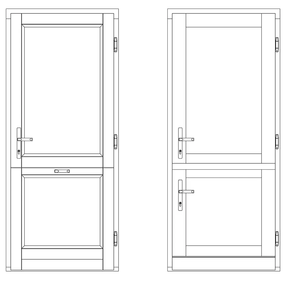 Portes d'écurie en bois